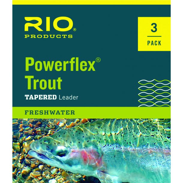 Rio Powerflex Trout Leader 9 Fod 3-Pak.