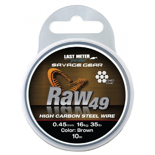 Savage Gear Raw49 10m Uncoated Brown 