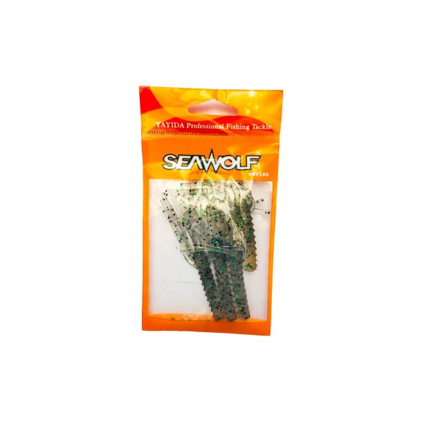 Yayida Seawolf Squids Clear Green 8cm 4 stk.