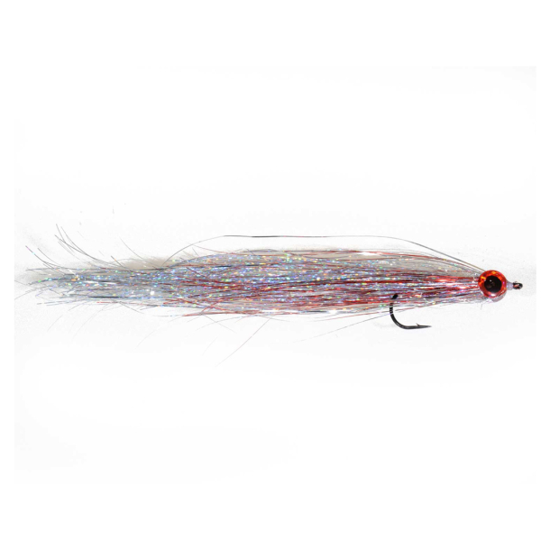 A. Jensen Flash Fly #5/0 Geddeflue Silver/Silver/Holo Red