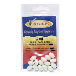 ​​​​​​​Stonfo Flydeperler Oval Plast Hvid/Glow
