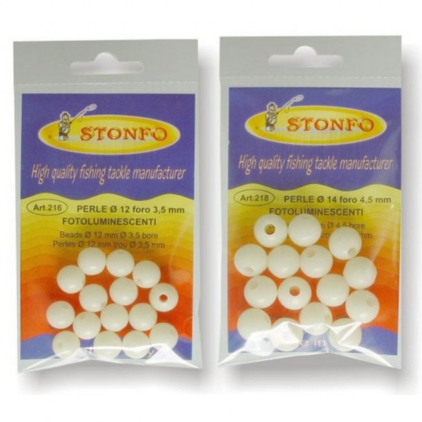 Stonfo Flydeperler Rund Plast Hvid/Glow