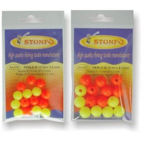 Stonfo Flydeperler Rund Plast R�d/Gul Mix