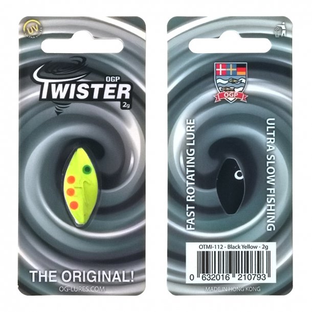 OGP Twister 2g Gennemlber. Black/Yellow