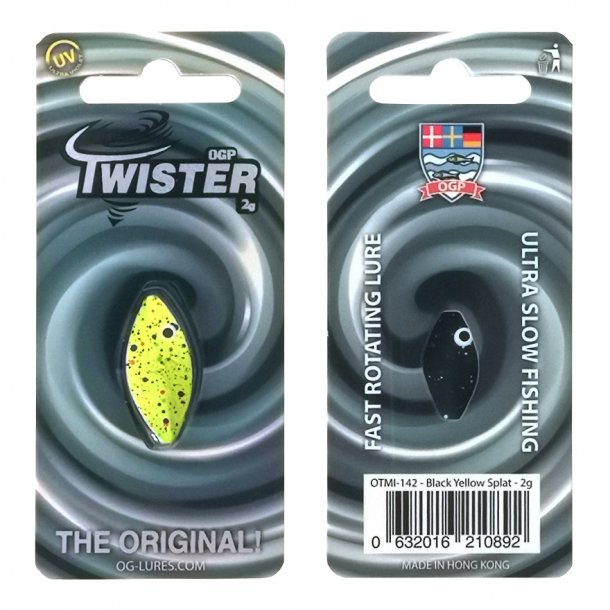 OGP Twister 2g Gennemlber. Black Yellow Splat