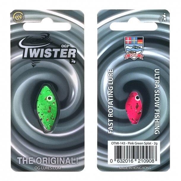 OGP Twister 2g Gennemlber. Pink Green Splat