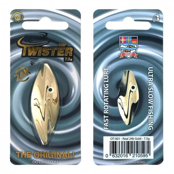 OGP Twister 7,5g Gennemlber 24k Gold
