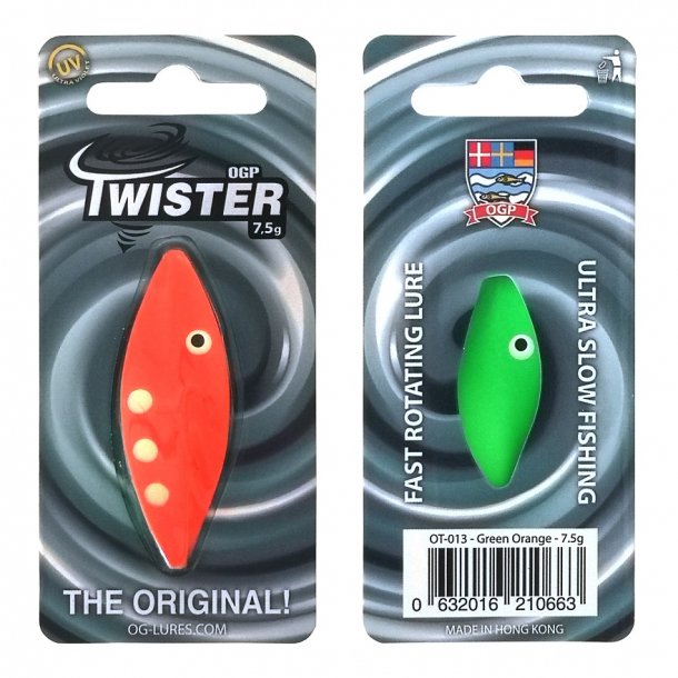 OGP Twister 7,5g Gennemlber Green/Orange