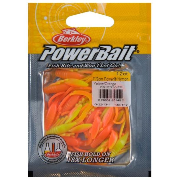 Berkley PowerBait Power Nymph 2cm Yellow/Orange