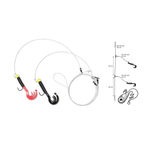 Zebco Trophy Cod Rig 50/50 Black/Black-Red 135cm