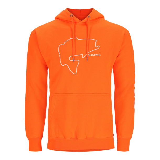 Simms Bass Outline Hoody Neon Orange