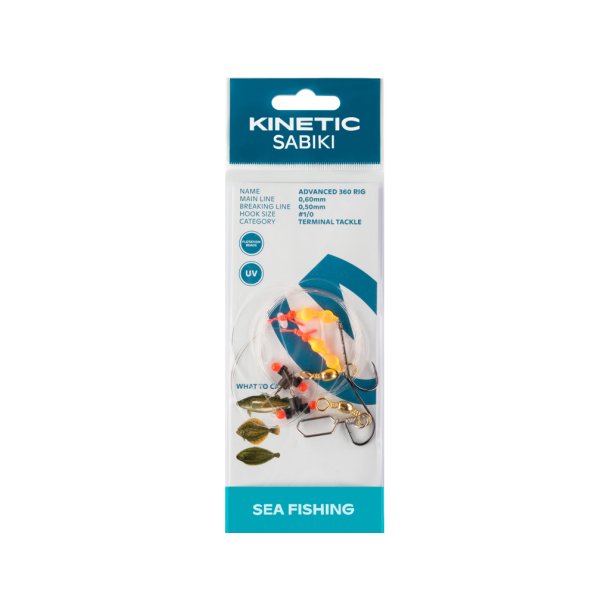 Kinetic Sabiki Advanced 360 Fladfiskeforfang Yellow/Orange