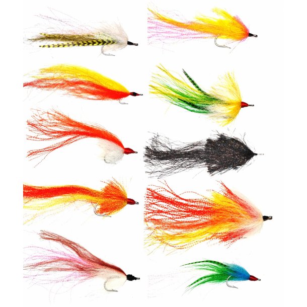  Geddefluer 10 stk. assorteret