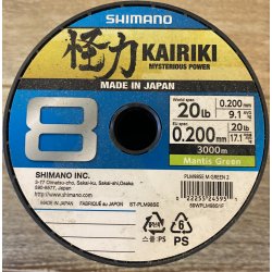 Shimano Kairiki 8 - 0,20mm - 3000M bulk 