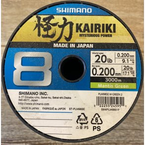 Shimano Kairiki 8 - 0,20mm - 3000M bulk 