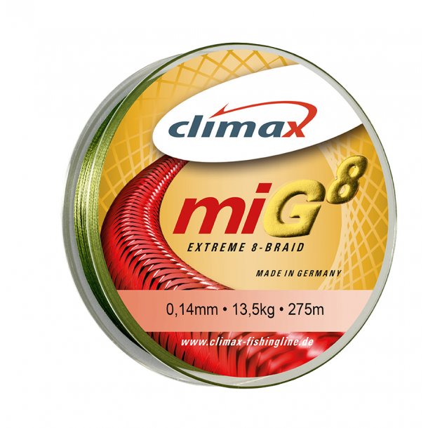 Climax miG8 Extreme 8-Braid Fletline Lineservice Olive-Green