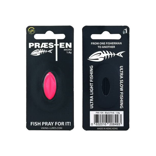 Prsten Micro 1,8g Gennemlber. Sort/Pink