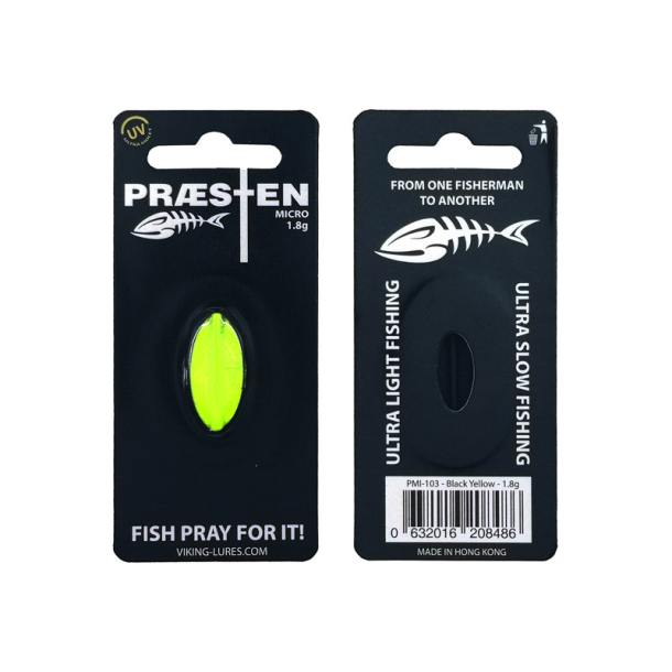 Prsten Micro 1,8g Gennemlber. Sort/Gul