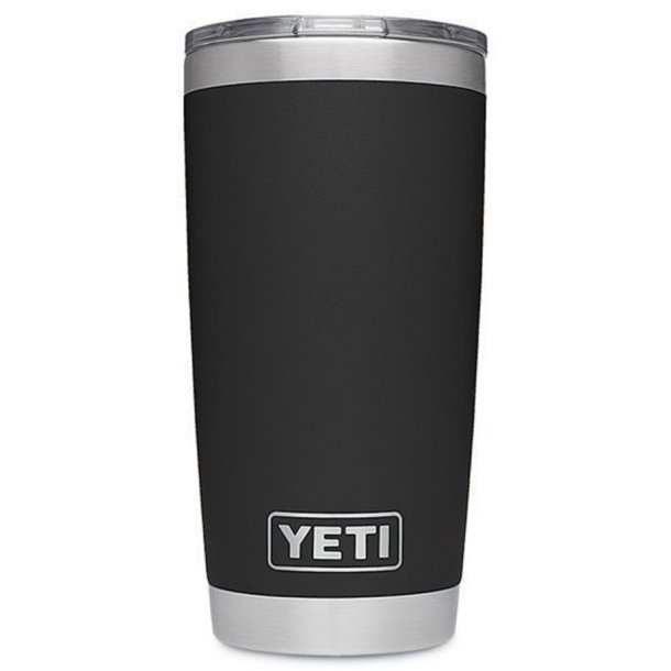 YETI Rambler 20 OZ Tumbler Black, 591ml Krus