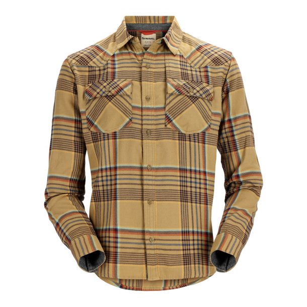 Simms Santee Flannel Camel/Navy/Clay Neo Plaid