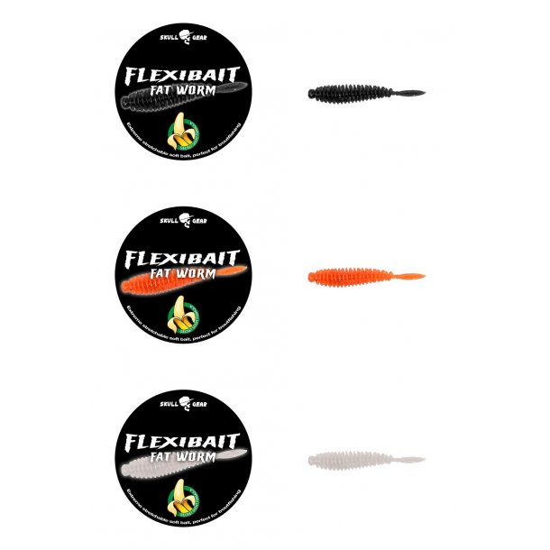 Skull Gear FlexiBait Fat Worm Banan