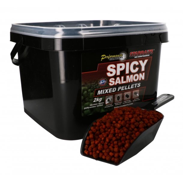 Starbaits Spicy Salmon Mixed Pellets 2kg