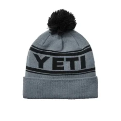YETI Logo Retro Knit Beanie Grey/Black