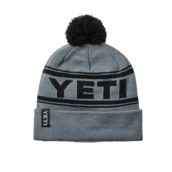 YETI Logo Retro Knit Beanie Grey/Black